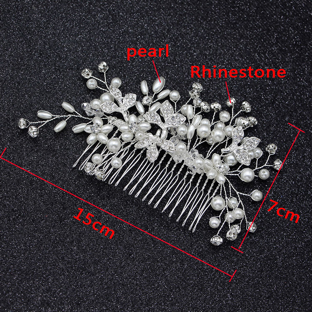 Leaves Shaped Pearls Hair Accessories for Women
