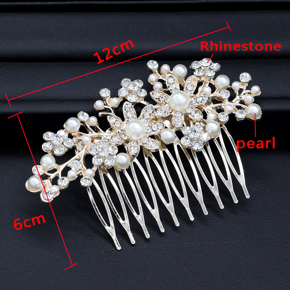 Leaves Shaped Pearls Hair Accessories for Women