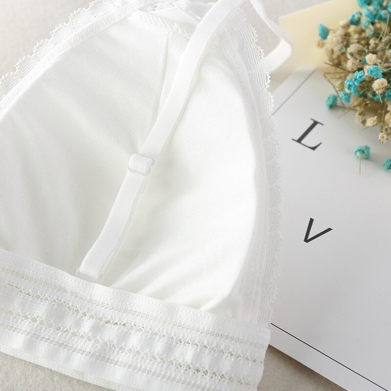 Women's French Thin Cup Wireless Push Up Bra