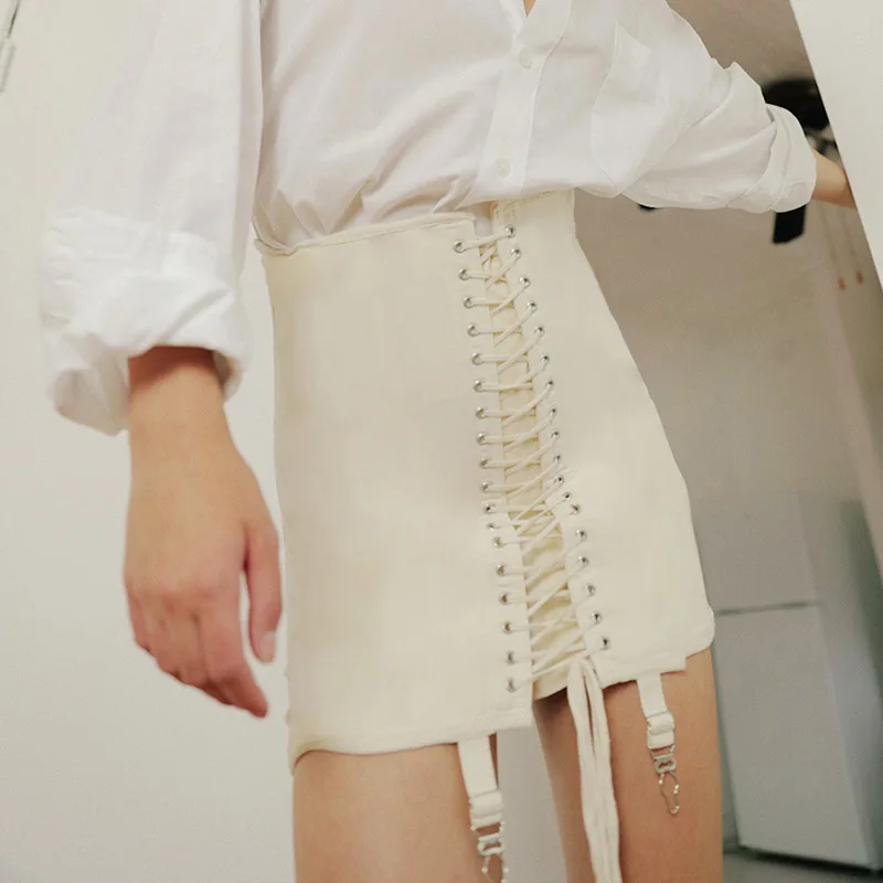 Women's Lace Up Mini Skirt