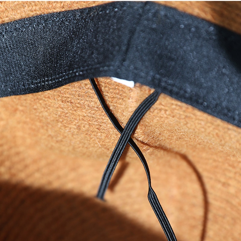 Solid Wool Bucket Hat for Women