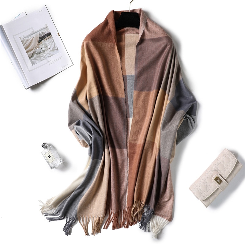 Women's Color Block Winter Scarf
