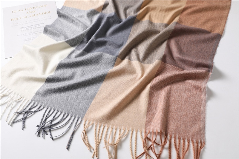 Women's Color Block Winter Scarf