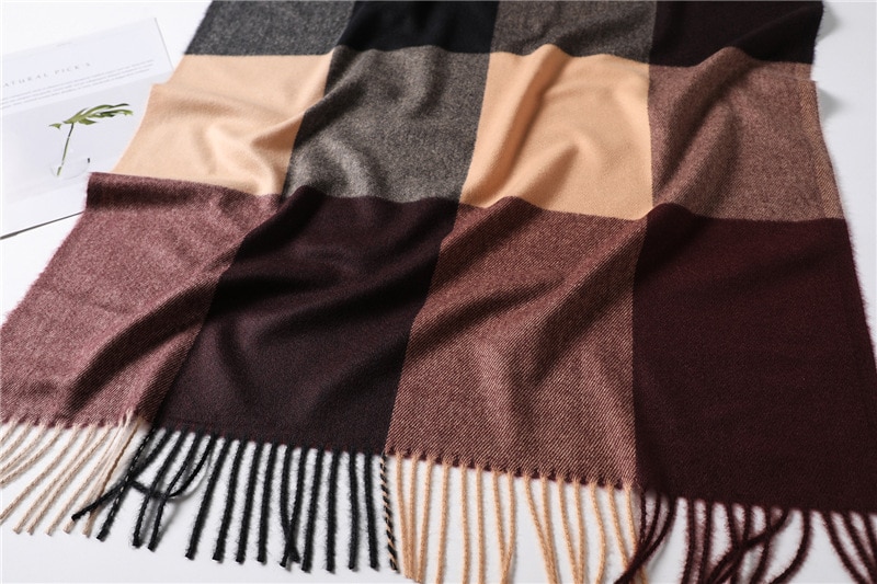 Women's Color Block Winter Scarf