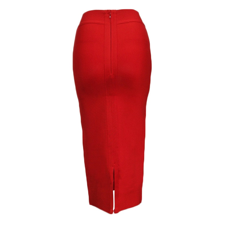 Women's Pencil Skirt with Elastic Waist