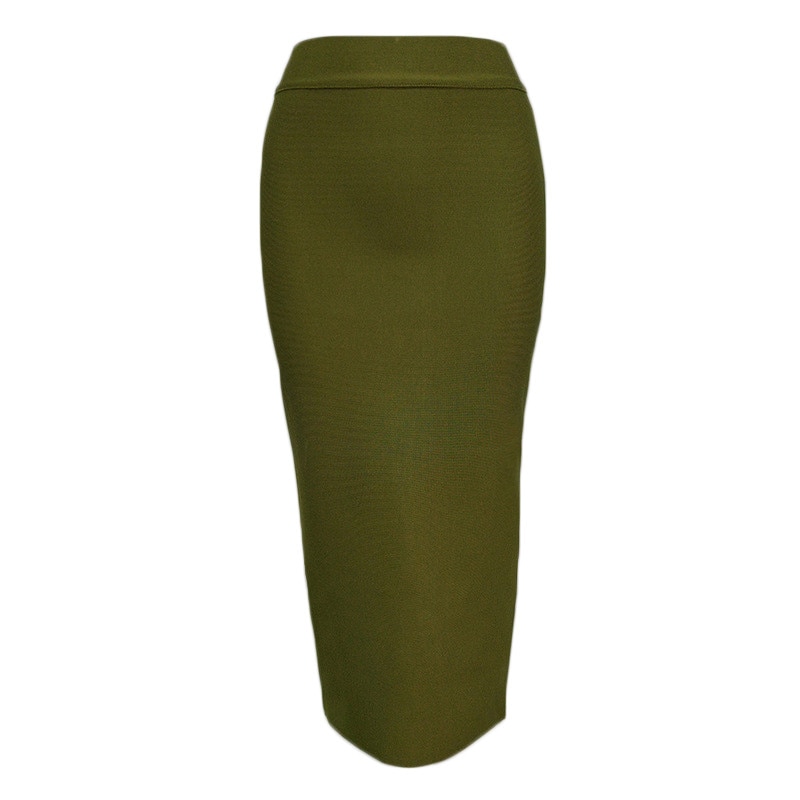 Women's Pencil Skirt with Elastic Waist