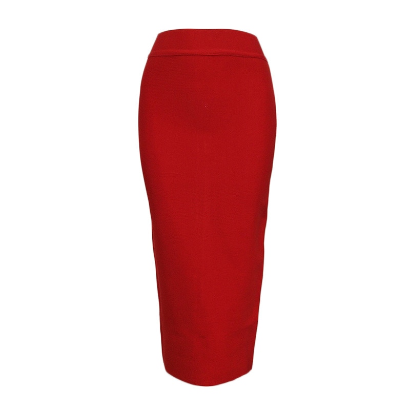 Women's Pencil Skirt with Elastic Waist