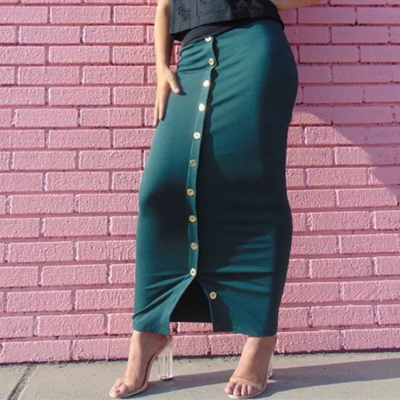 Women's Button-Up Maxi Skirt