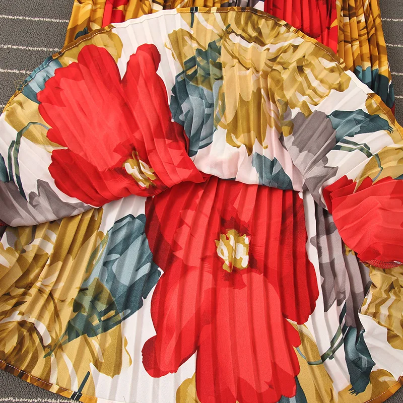 Women's Pleated Boho Dress