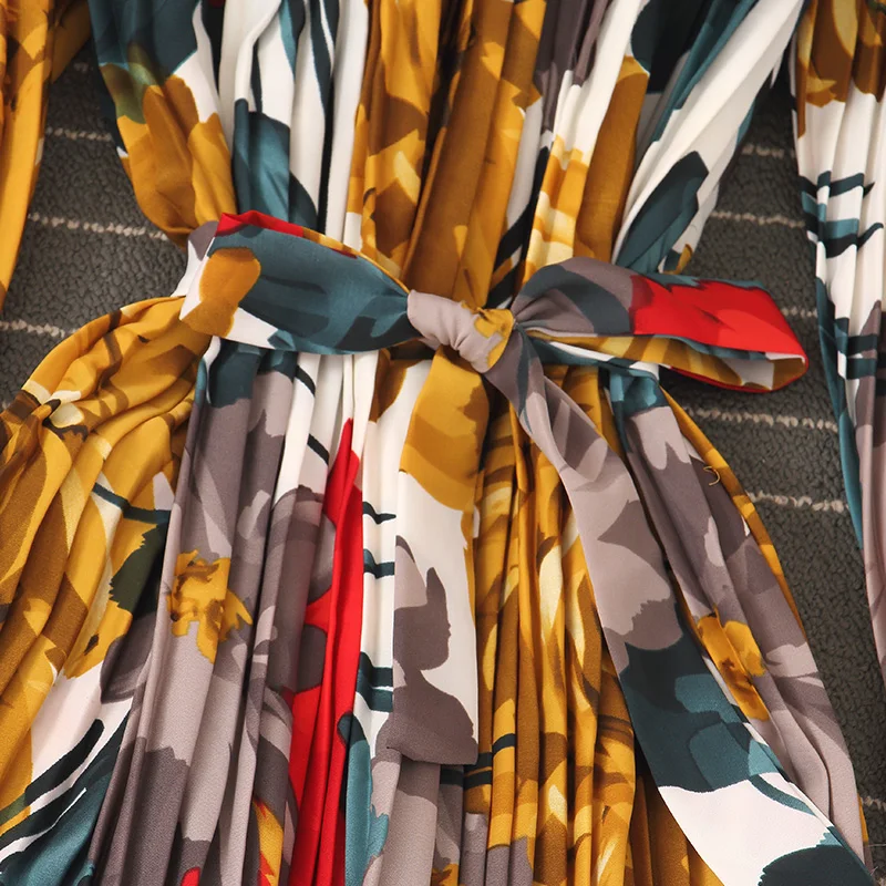 Women's Pleated Boho Dress