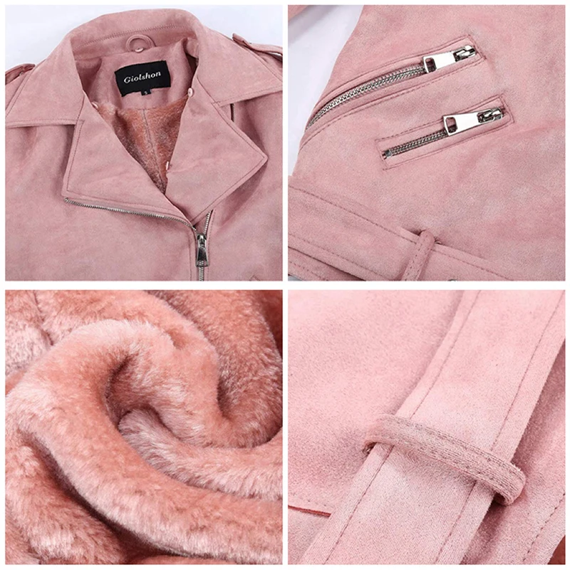 Women's Eco Suede Biker Jacket