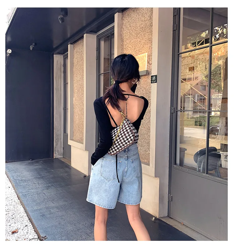 Light Blue Denim Shorts for Women