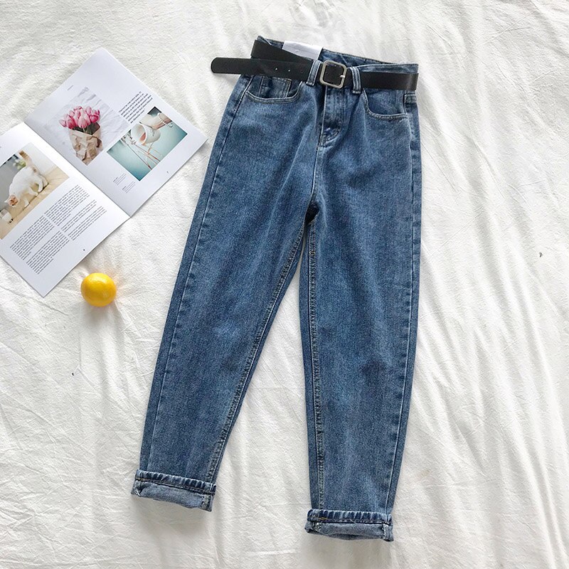 High Waisted Women's Jeans in Korean Style
