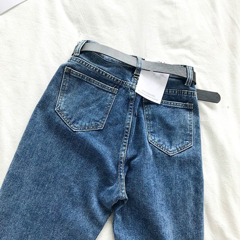 High Waisted Women's Jeans in Korean Style