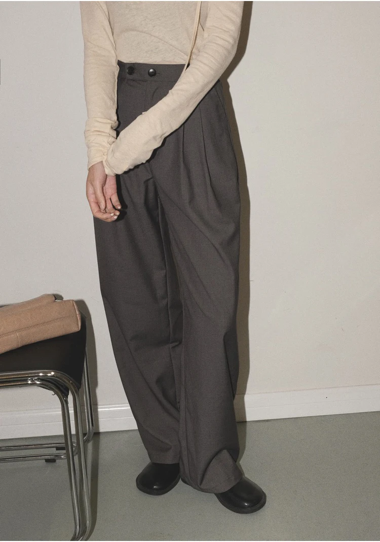 Women's High Waist Straight Leg Pants