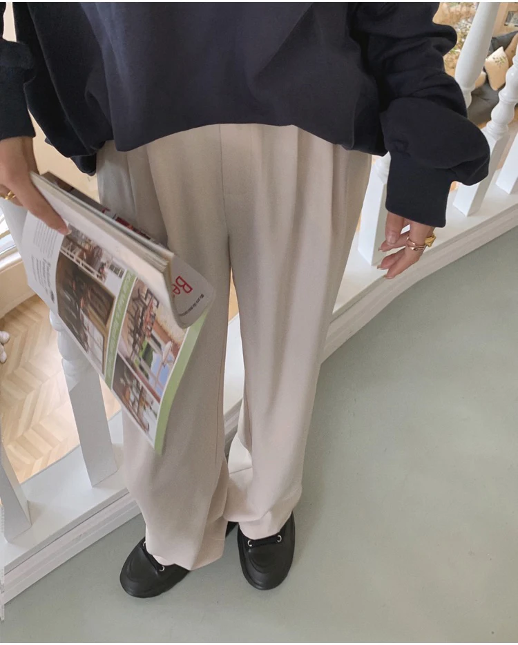 Women's High Waist Straight Leg Pants