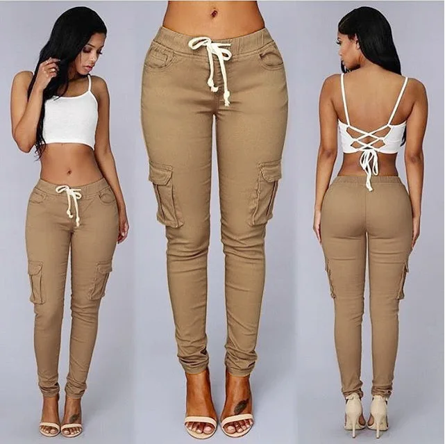 Women's Drawstring Cargo Pants