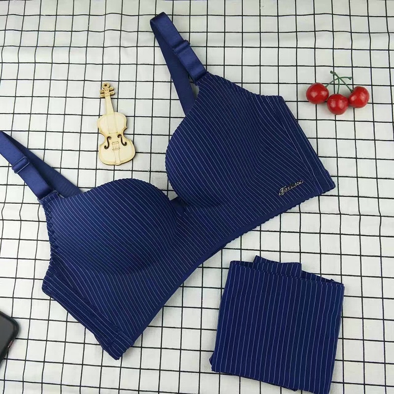 Women's  Striped Bra Set, 2 Pcs