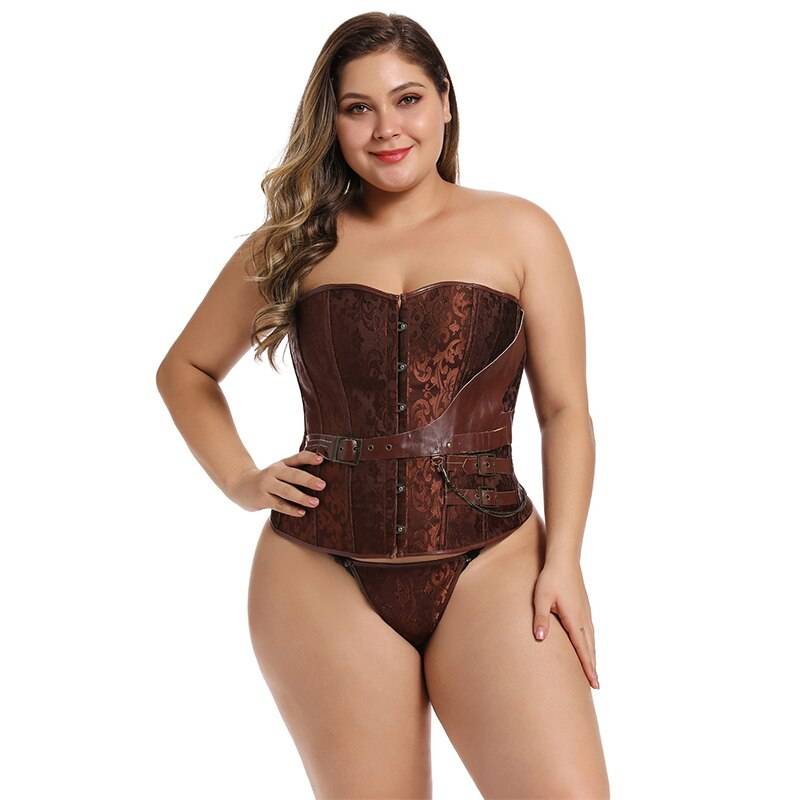 Gothic Women's Corset in Plus Size