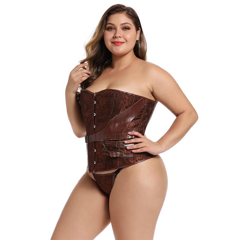 Gothic Women's Corset in Plus Size
