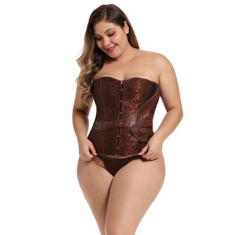 Gothic Women's Corset in Plus Size