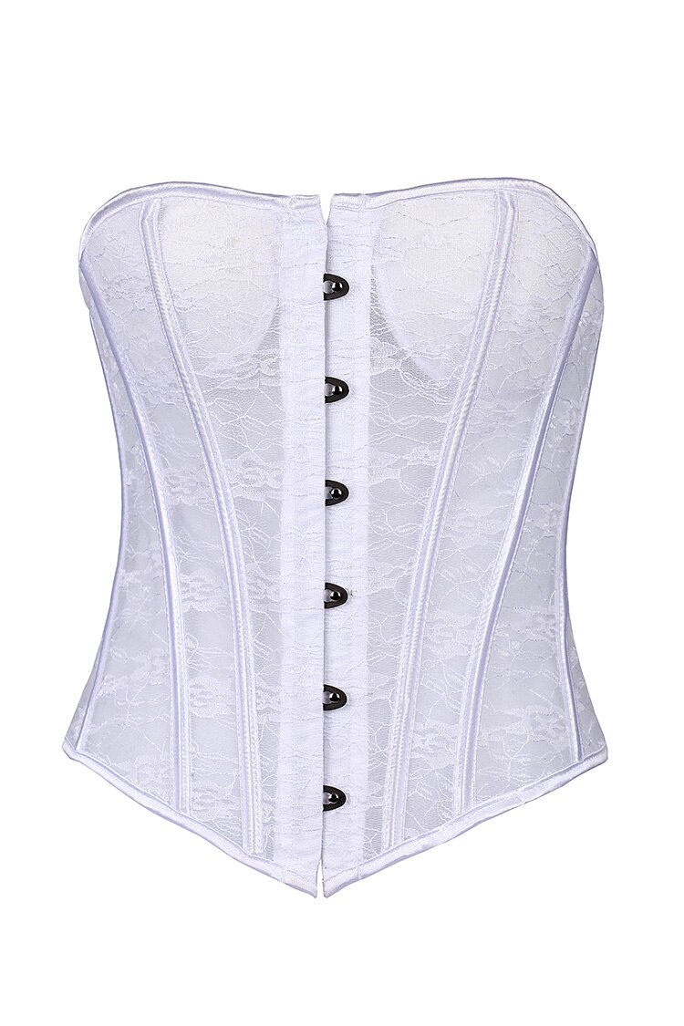 14 Bone White and Black Corset for Women