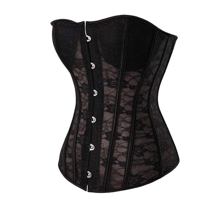 14 Bone White and Black Corset for Women