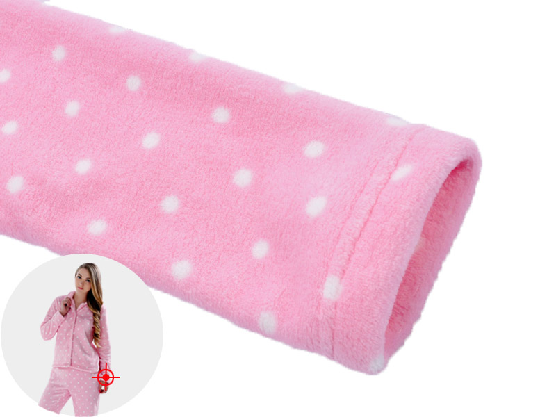 Women's Fleece Polka Dot Pajamas