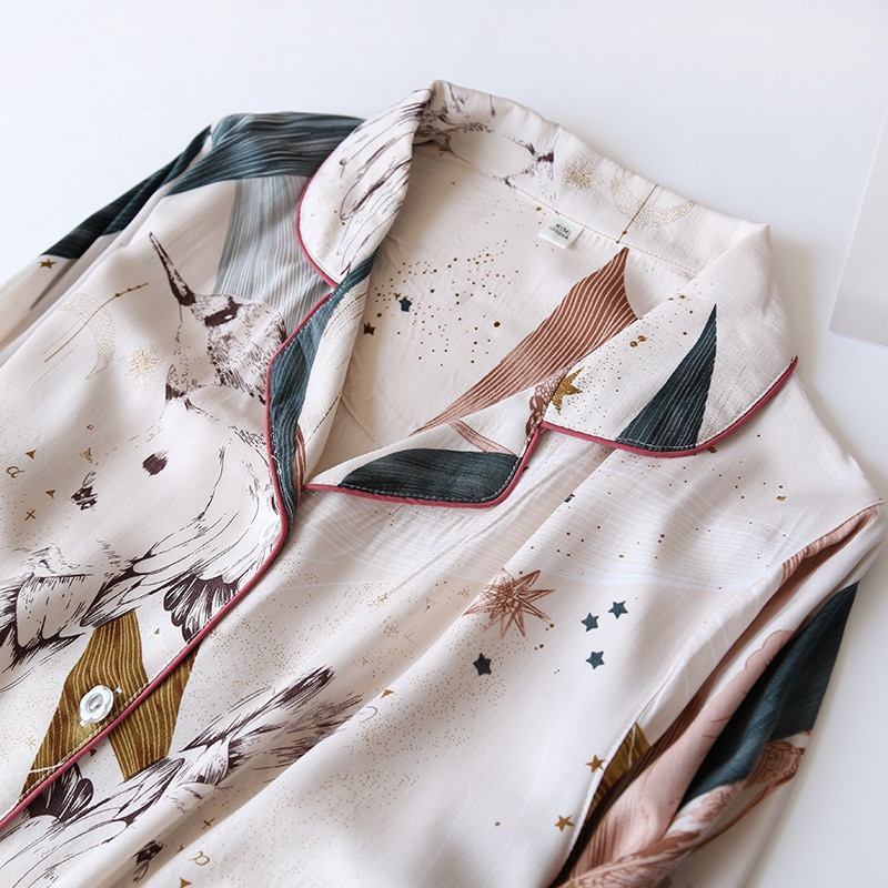 Comfortable Pajama Set with Print for Women