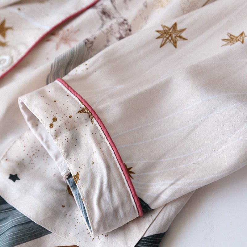 Comfortable Pajama Set with Print for Women