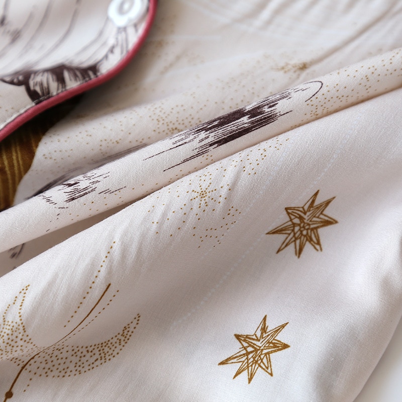 Comfortable Pajama Set with Print for Women