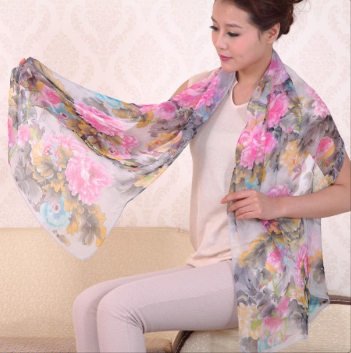 Water Color Floral Pattern Scarf