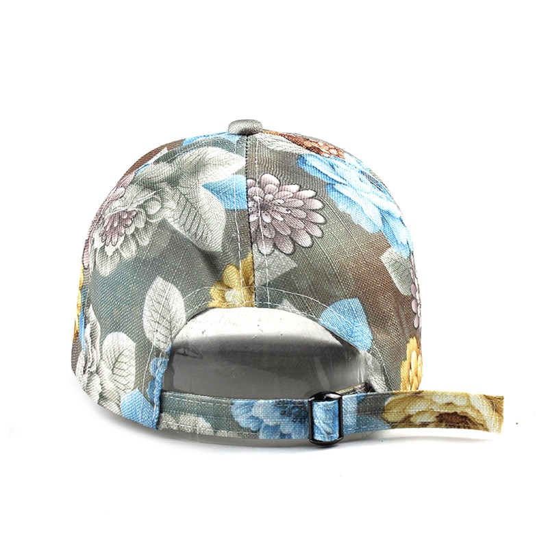 Cotton Baseball Cap in Floral Print