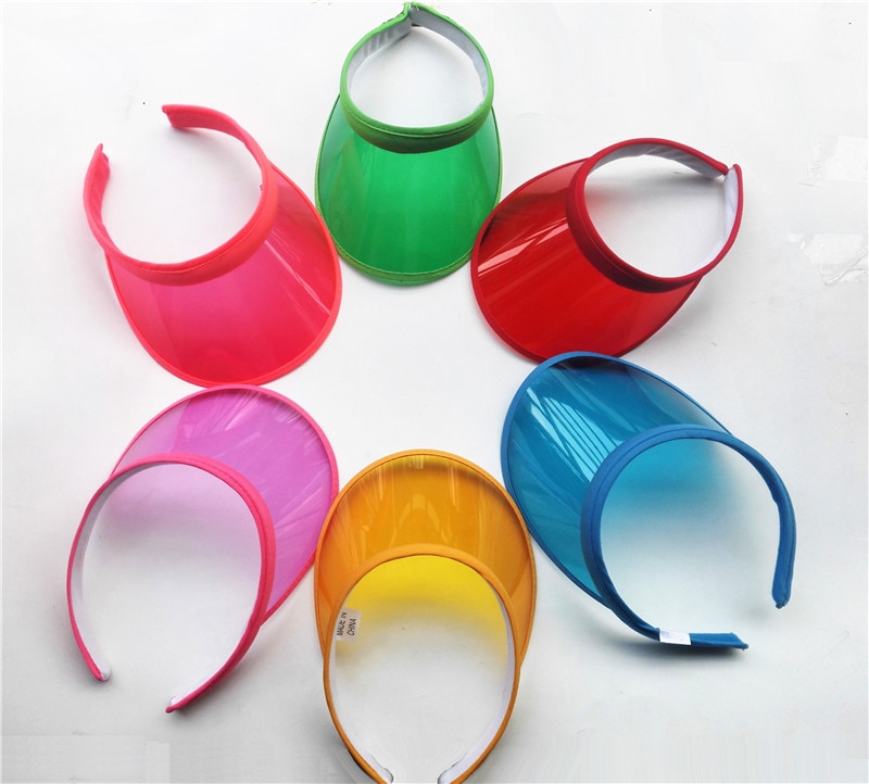 Women's Colorful PVC Sun Visor