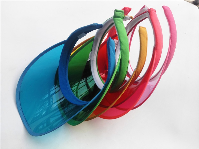Women's Colorful PVC Sun Visor