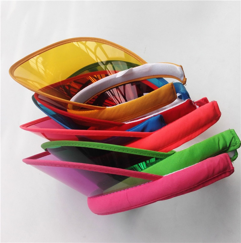 Women's Colorful PVC Sun Visor