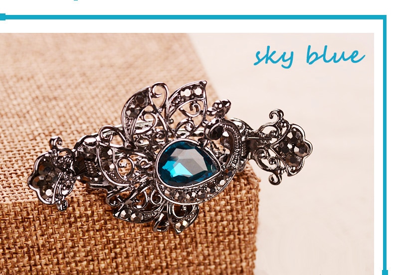 Women's Vintage Style Crystal Hair Clip