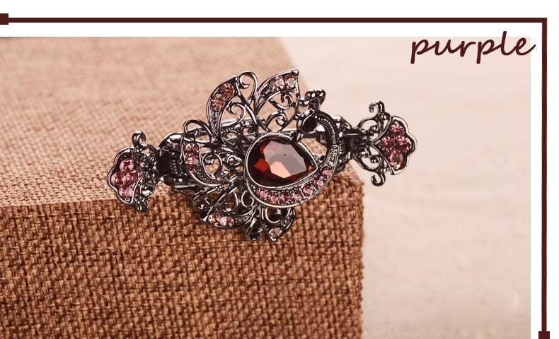 Women's Vintage Style Crystal Hair Clip