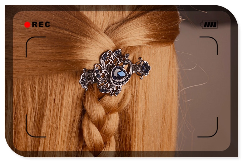 Women's Vintage Style Crystal Hair Clip