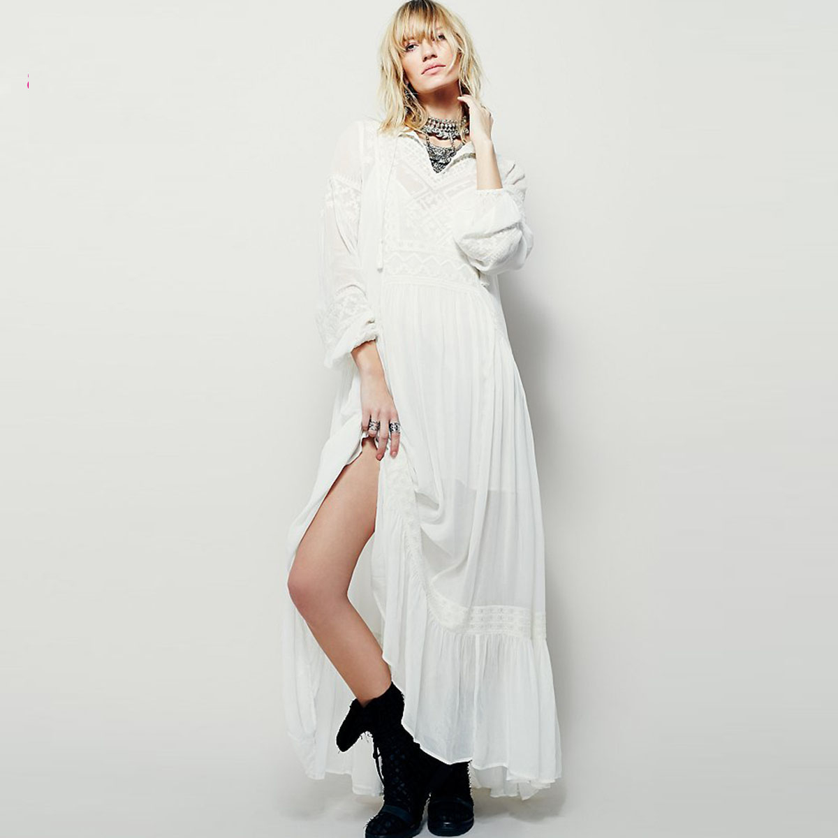 Vintage Women's Dress with Long Sleeves