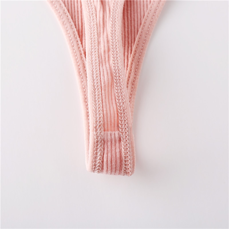 Women's  Striped Thong Panties, 3 Pcs