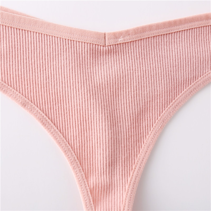 Women's  Striped Thong Panties, 3 Pcs