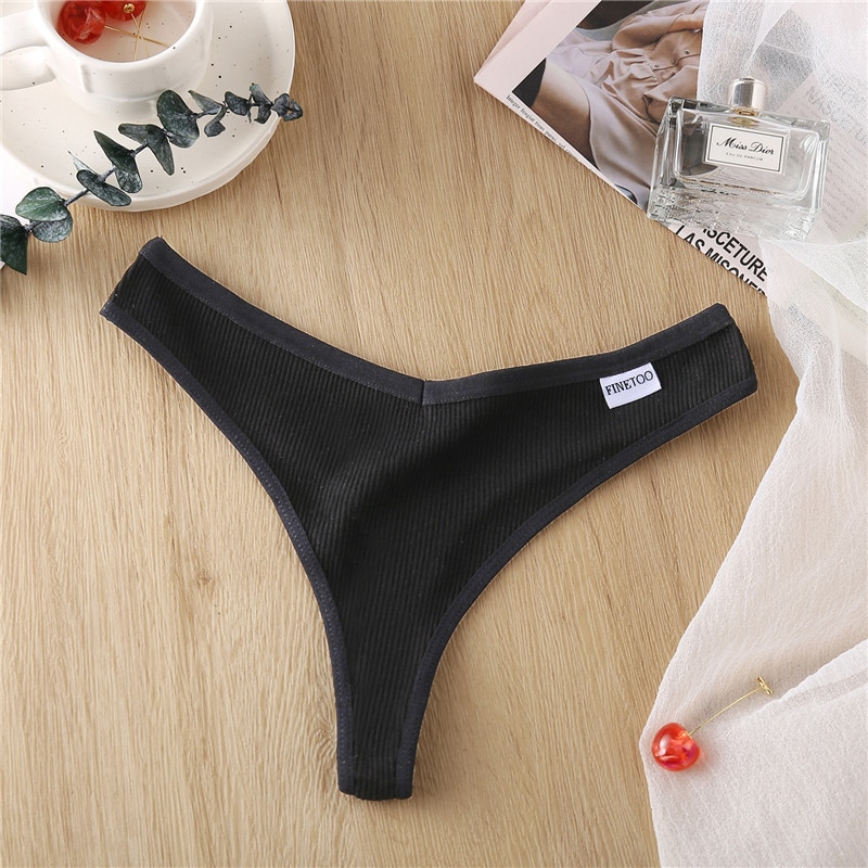 Women's  Striped Thong Panties, 3 Pcs