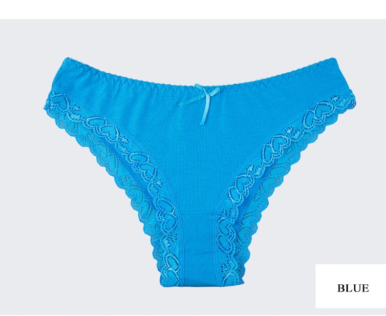 Women's Solid Color Panties Set, 6 Pcs