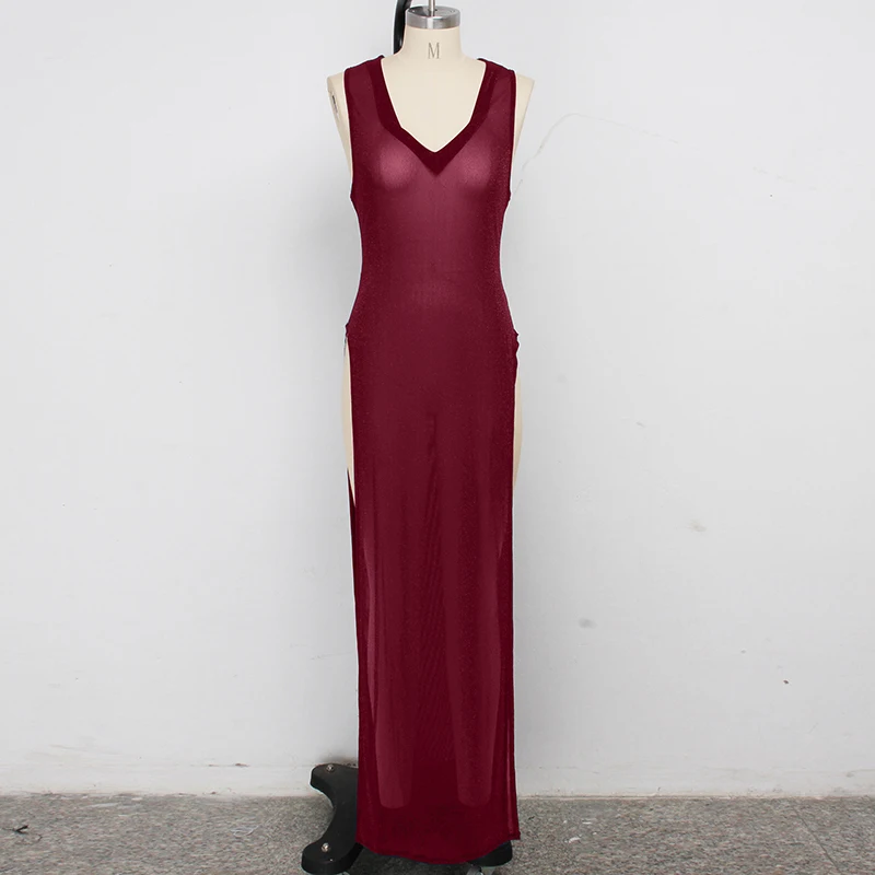 Women's Mesh Maxi Dress