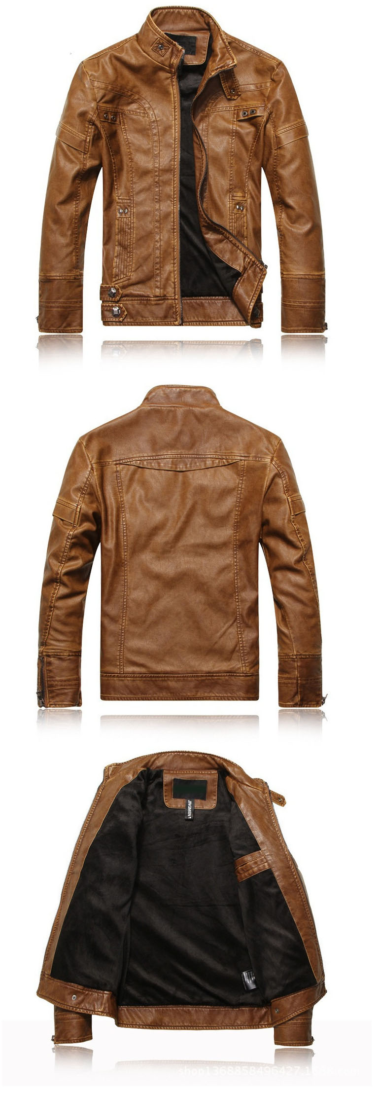 Men's Biker Eco-Leather Jacket