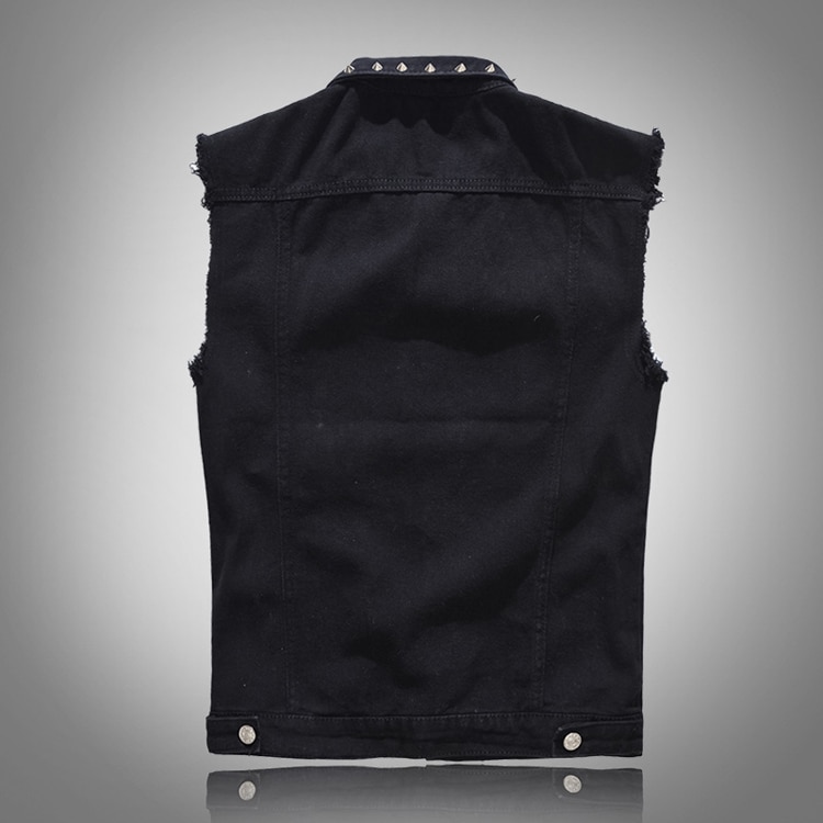Black Denim Vest for Men