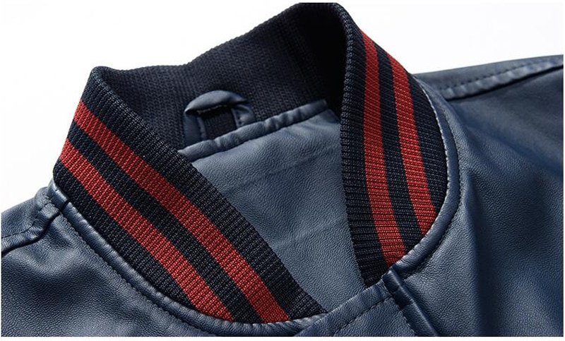 Men's Leather Bomber Jacket