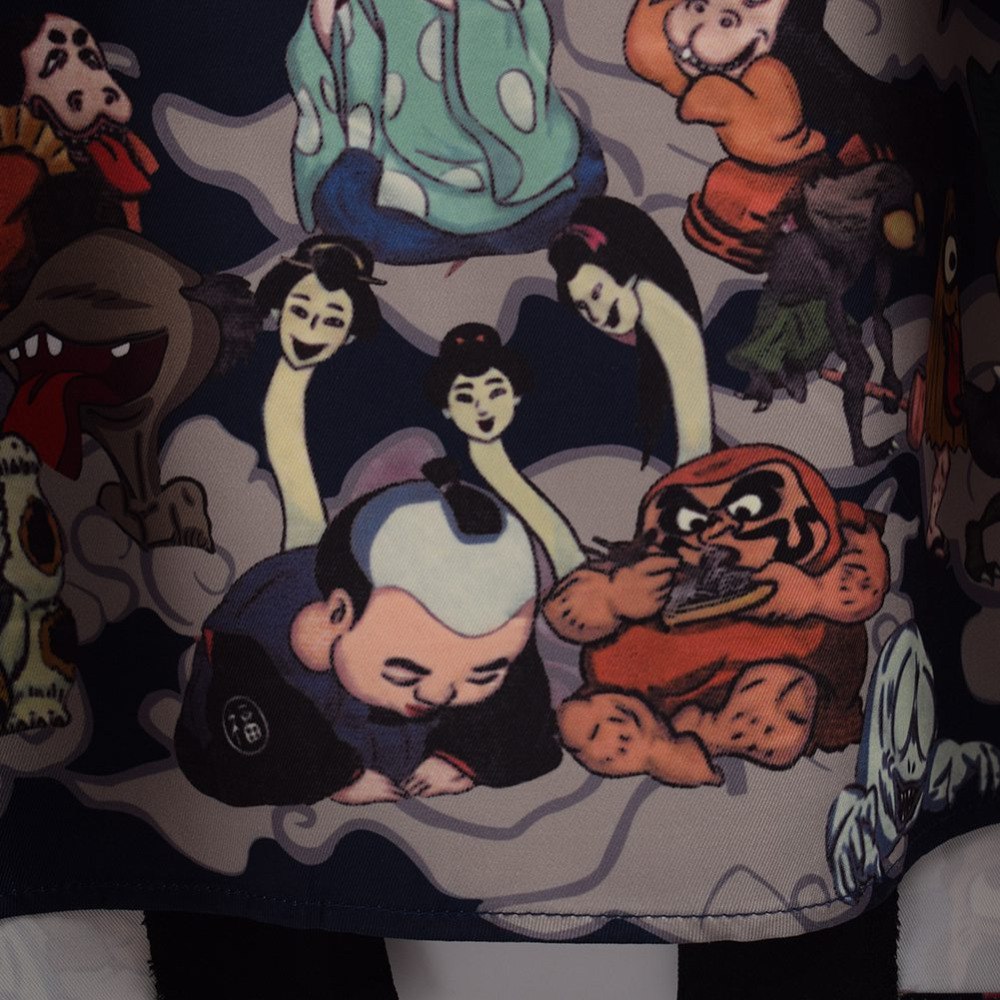 Cartoon Printed Japanese Short Kimono