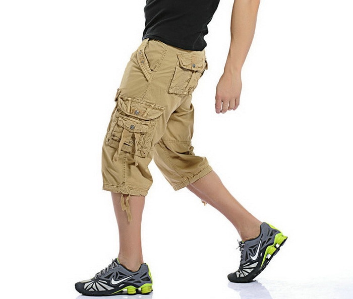 Men's Calf Length Casual Cargo Shorts
